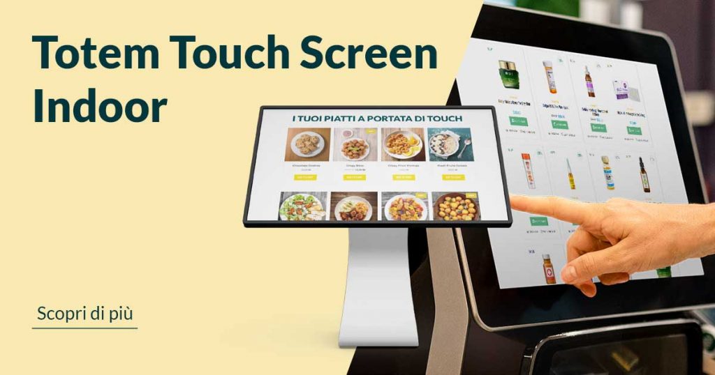 noleggio totem touch screen indoor