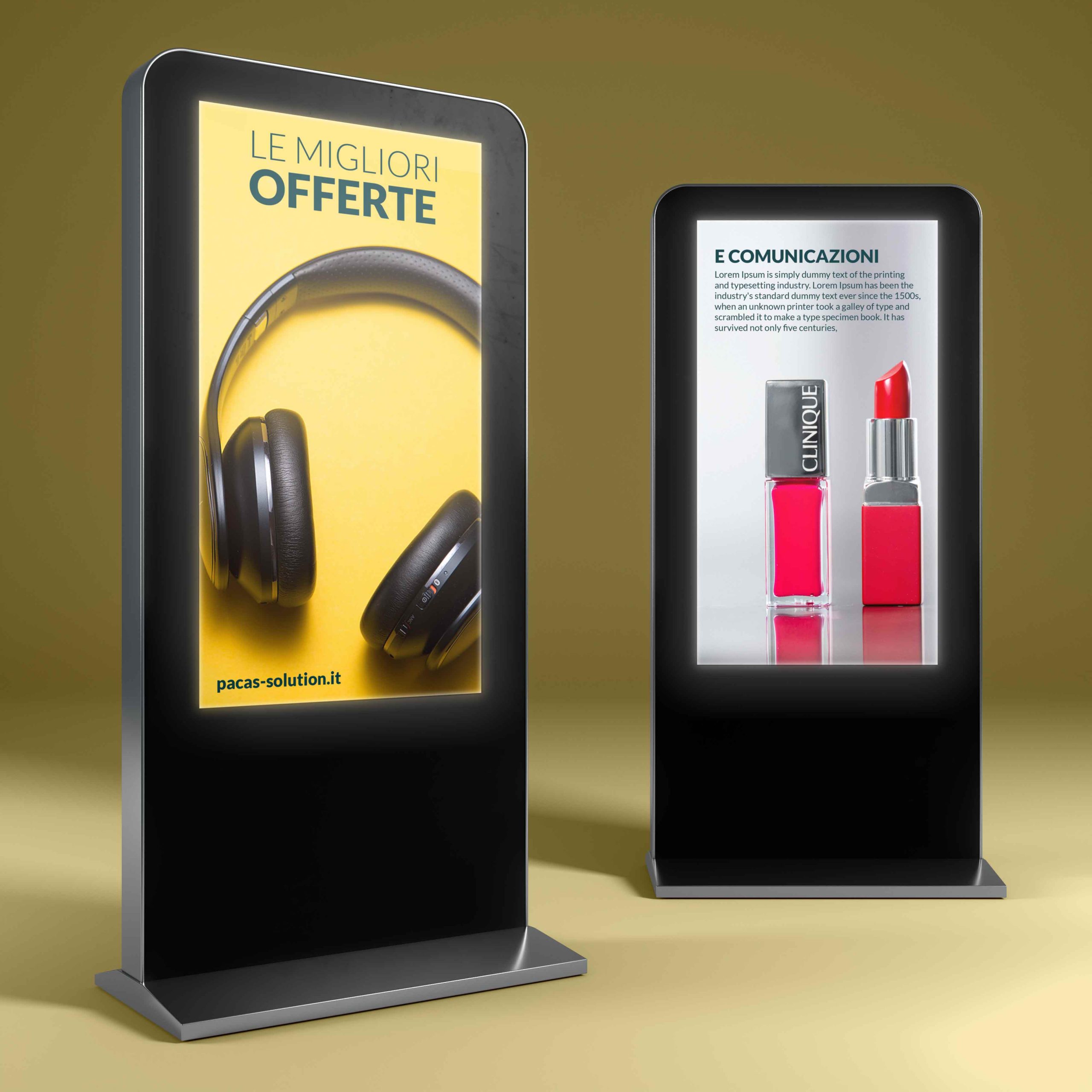 noleggio totem touch screen